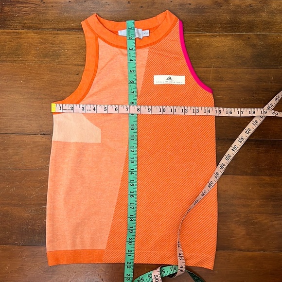Adidas Stella McCartney New York Women's Tennis Tank Orange / Shock Pink - Picture 13 of 15